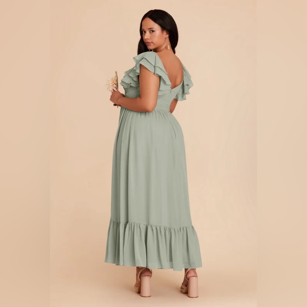 Birdy Grey Michelle Chiffon Dress in Green - Picture 8 of 8